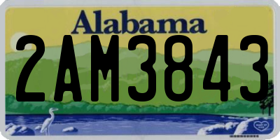 AL license plate 2AM3843