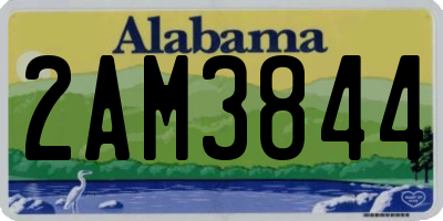 AL license plate 2AM3844