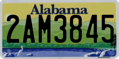 AL license plate 2AM3845