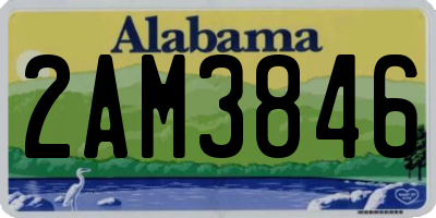 AL license plate 2AM3846