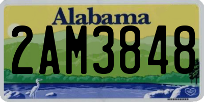 AL license plate 2AM3848