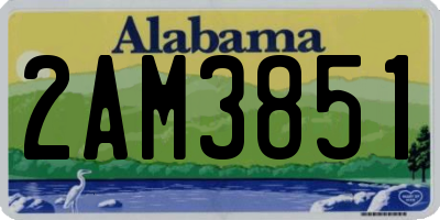 AL license plate 2AM3851