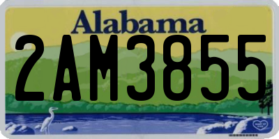 AL license plate 2AM3855