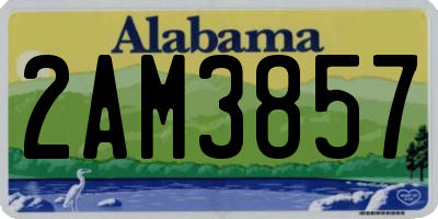 AL license plate 2AM3857