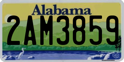 AL license plate 2AM3859