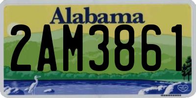AL license plate 2AM3861