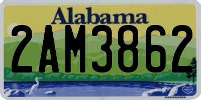 AL license plate 2AM3862