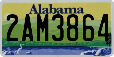 AL license plate 2AM3864