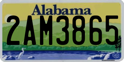 AL license plate 2AM3865