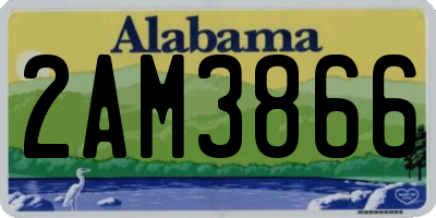AL license plate 2AM3866