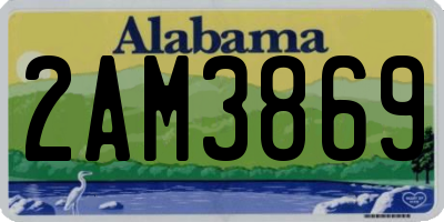 AL license plate 2AM3869