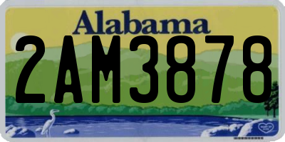AL license plate 2AM3878