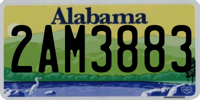 AL license plate 2AM3883