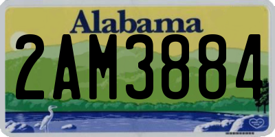 AL license plate 2AM3884
