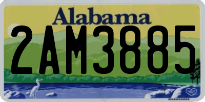AL license plate 2AM3885