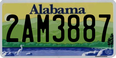 AL license plate 2AM3887