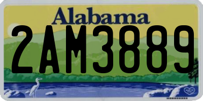 AL license plate 2AM3889