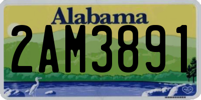 AL license plate 2AM3891