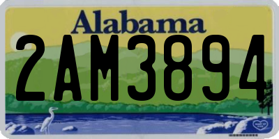 AL license plate 2AM3894
