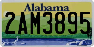 AL license plate 2AM3895