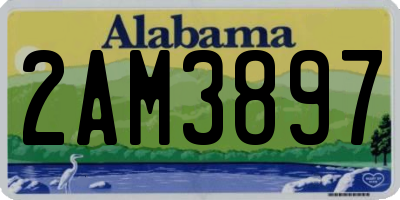 AL license plate 2AM3897