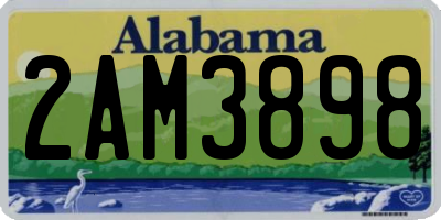 AL license plate 2AM3898