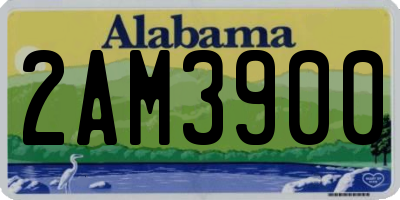 AL license plate 2AM3900