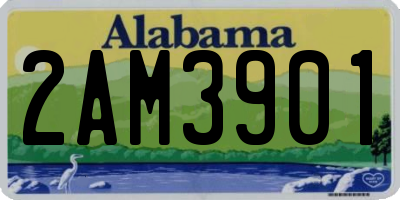 AL license plate 2AM3901