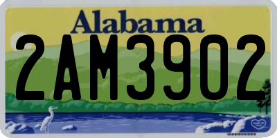 AL license plate 2AM3902