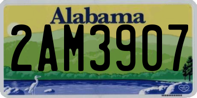 AL license plate 2AM3907