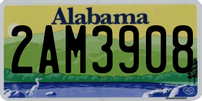 AL license plate 2AM3908