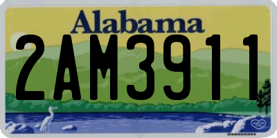 AL license plate 2AM3911