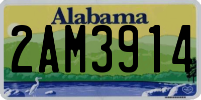 AL license plate 2AM3914