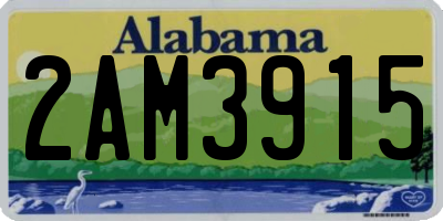AL license plate 2AM3915