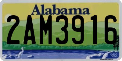AL license plate 2AM3916