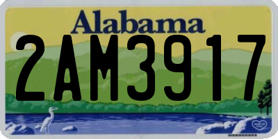 AL license plate 2AM3917