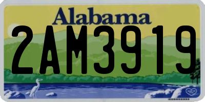 AL license plate 2AM3919