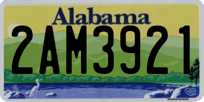 AL license plate 2AM3921