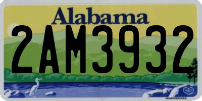 AL license plate 2AM3932