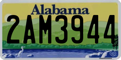 AL license plate 2AM3944