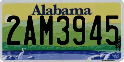 AL license plate 2AM3945