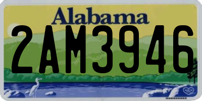 AL license plate 2AM3946