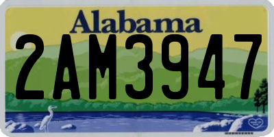 AL license plate 2AM3947