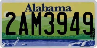 AL license plate 2AM3949