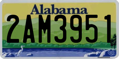 AL license plate 2AM3951