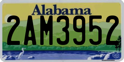 AL license plate 2AM3952