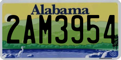 AL license plate 2AM3954