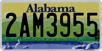 AL license plate 2AM3955