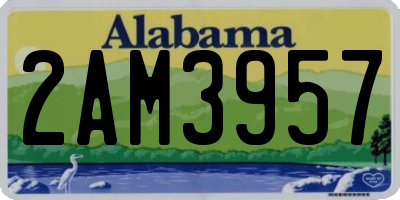 AL license plate 2AM3957
