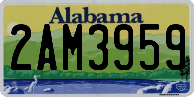 AL license plate 2AM3959